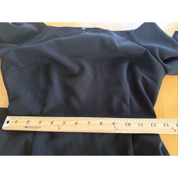 ZARA Elegant Black Belted Midi Dress with 3/4 Sleeves”SZ M - Picture 8 of 10